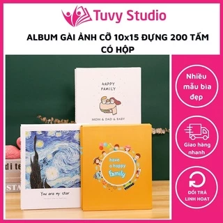 Album ảnh 10x15 đựng 200 tấm có hộp bìa chống thấm nước giữ ảnh cho con, gia đình, tình yêu, ảnh cưới tại Tú Vy Studio