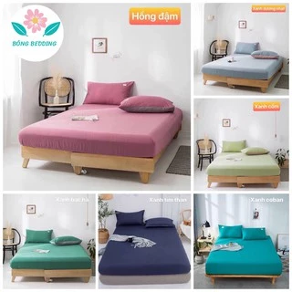 Bộ ga giường và vỏ gối Cotton TiCi Bông Bedding đủ kích thước trải nệm 1m2,1m4, 1m6, 1m8, 2m chưa gồm chăn cực đẹp CTC33