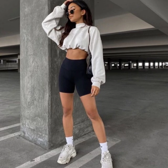 Biker short - Quần Legging ngắn nữ - Legging ngố nâng mông