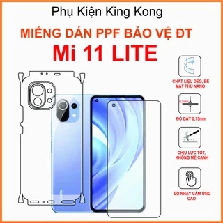 Dán PPF FULL màn Xiaomi Mi 11 LiTE FULL viền sau nhám trong