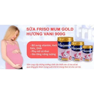 Sữa bột Friso mum loại 900g( vị vani, vị Cam)