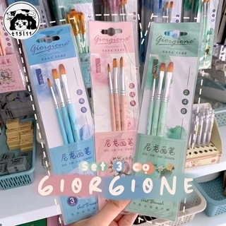 [t15l11] Set 3 cọ Giorgione màu pastel cho người mới bắt đầu