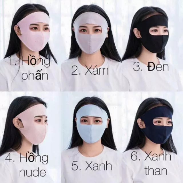 Khẩu trang ninja bịt hết mặt chống nắng thông hơi thoáng khí