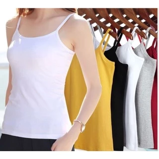 Áo thun 2 dây thun cotton co giãn 4 chiều ôm body chất đẹp