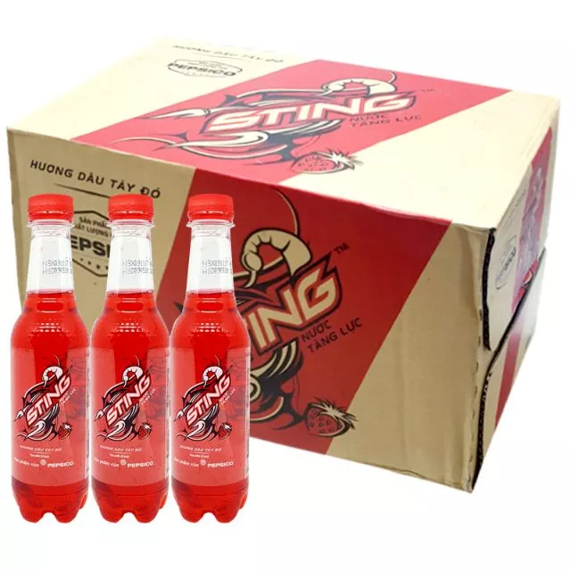 Lốc Nước tăng lực Sting dâu đỏ 6 chai ×330ml