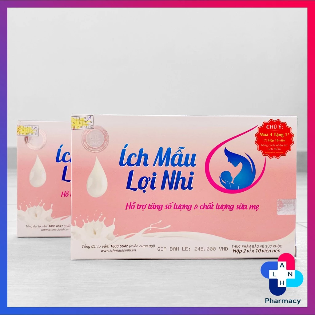 ÍCH MẪU LỢI NHI (20 viên) - Hỗ trợ tăng số lượng và chất lượng sữa cho mẹ.