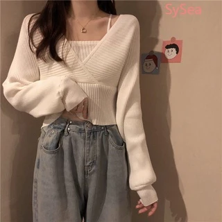 Áo Sweater Dệt Kim Tay Dài Thời Trang Mùa Thu Cho Nữ