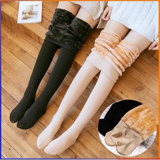 Quần tất legging nữ lót lông nhung giữ nhiệt màu da đen đẹp mùa đông