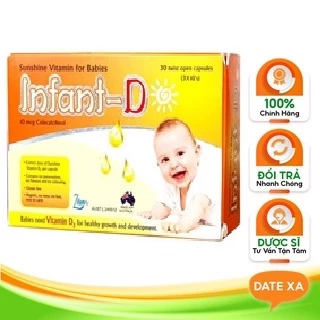 Infant-D - Vitamin D3 CMPS Infant-D 3 vỉ dạng viên nang mềm