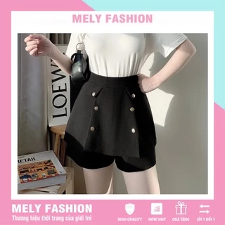 Quần giả váy nữ cạp cao 6 khuy 2 tầng trẻ trung năng động vô cùng tôn dáng Mely's Fashion CV14