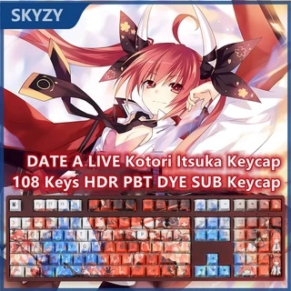 Kotori Itsuka Keycap Cherry Profile DATE A LIVE Theme Anime PBT Dye Sub Bàn phím cơ học Keycap