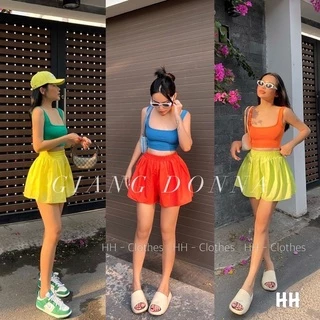 Áo ba lỗ croptop chất zip co giãn, Áo thun kiểu hai dây dáng ôm AS2804 - NhiNhi Shop