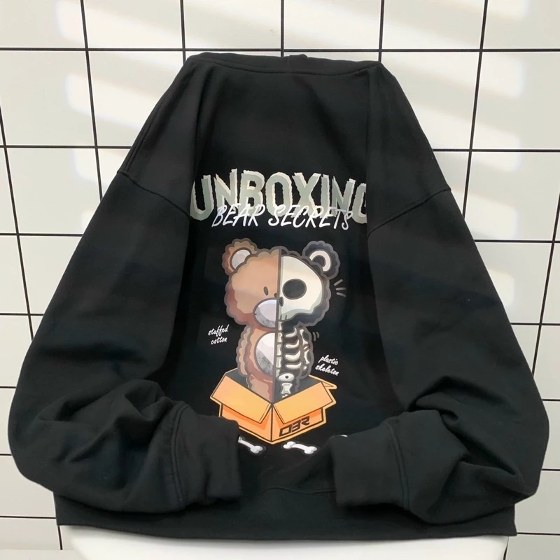 Áo Khoác Hoodie Zip Nỉ Bông UNBOXING màu ĐEN/TRẮNG 🖤 Nam nữ unisex 🖤 ÁO HOODIE dây kéo Jaystoree 🖤