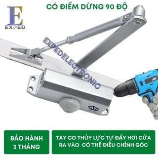 [Chính hãng] Tay co thủy lực, cùi chỏ đóng cửa Okwan thương hiệu nhật bản chịu lực cửa 40-60kg có điểm dừng 90 độ