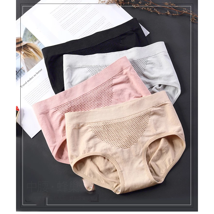 set 5 quần lót nữ Xuất Nhật Nâng Mông Kháng Khuẩn Định Hình Free size