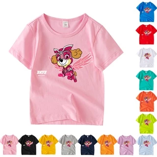 Áo Thun Tay Ngắn Cổ Thuyền Chất Liệu 100% Cotton In Hình Paw Patrol 8 Màu AA017