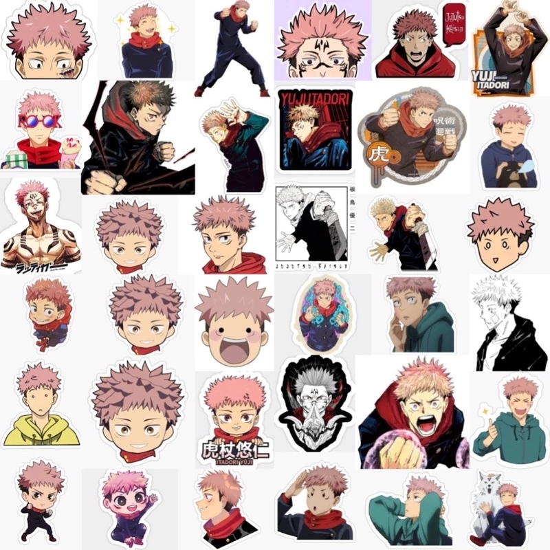 Sticker yuji JuJutsu Kaisen 31-62 ép lụa khác nhau / hình dán Yuji JuJutsu Kaisen