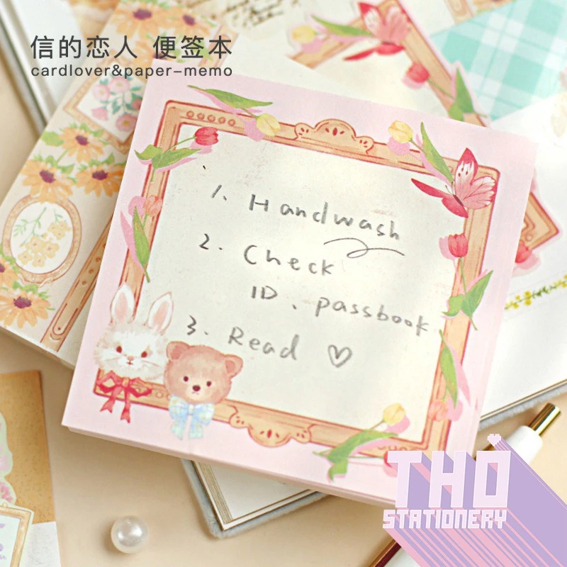 Giấy note vintage 100 tờ giấy nhớ ghi chú dễ thương trang trí sổ planner làm bullet journal dụng cụ dán Fairy Tail