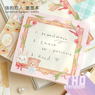 Giấy note vintage 100 tờ giấy nhớ ghi chú dễ thương trang trí sổ planner làm bullet journal dụng cụ dán Fairy Tail