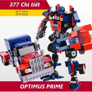 377 CHI TIẾT-HÀNG CHUẨN - BỘ ĐỒ CHƠI XẾP HÌNH Mô Hình Robot Transformer OPTIMUS PRIME - Lắp Ráp Robot Biến Hình