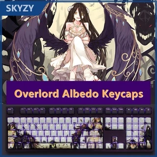 Albedo Keycaps Cherry Profile Overlord Anime PBT Dye Sub Bàn phím cơ học Keycap