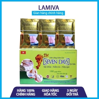 Giảm Cân Seven Days Hộp 3 vỉ 36 viên  đáng tin cậy hiệu quả