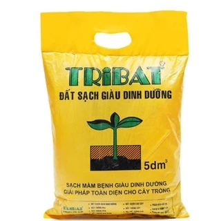 2 Kg đất sạch tribat cao cấp 5dm3 giàu dinh dưỡng chuyên trồng rau,hoa cây cảnh