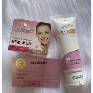 Bộ Đôi Kem Mụn LyLy White Và Sữa Rửa Mặt