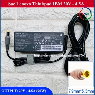 Sạc Laptop Lenovo 20V - 4.5A (90W) chân kim 7.9x5.5mm thay cho dòng Adapter IBM ThinkPad T400 T410 T420 T430