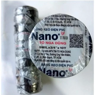 Băng keo điện Nano Tô Nga Dũng màu đen 10Y