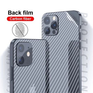 (3 mảnh)Miếng dán PPF mặt sau sợi carbon cho iPhone 6 6S 7 8 Plus SE X XS XR 11 12 13 Pro Max Mini