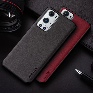 Ốp Lưng Cho Oneplus 9 Pro 9R 9RT 8T 8 7T coque Thiết Kế Đơn Giản Màu Trơn Dệt Da Chống Sốc Bảo Vệ