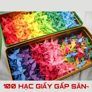 [50 CON] HẠC GIẤY THỦ CÔNG GẤP SẴN NHIỀU MÀU GIẤY PASTEL