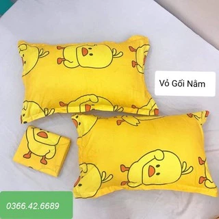 (XẢ HÀNG) Áo gối nằm, vỏ gối đầu poly cotton mẫu Vịt Vàng bao bọc gối nằm nhiều mẫu mới