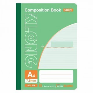 Sổ may dán gáy, vở giáo án A4, vở kẻ ngang A4 120 500 trang KLONG A4 ghi chép cho học sinh, sinh viên, văn phòng