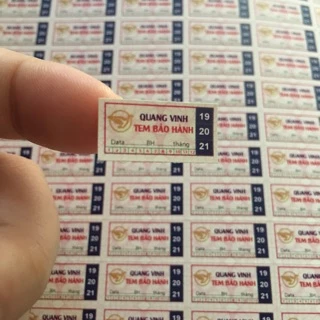 Combo 1000 tem bảo hành 2x1cm