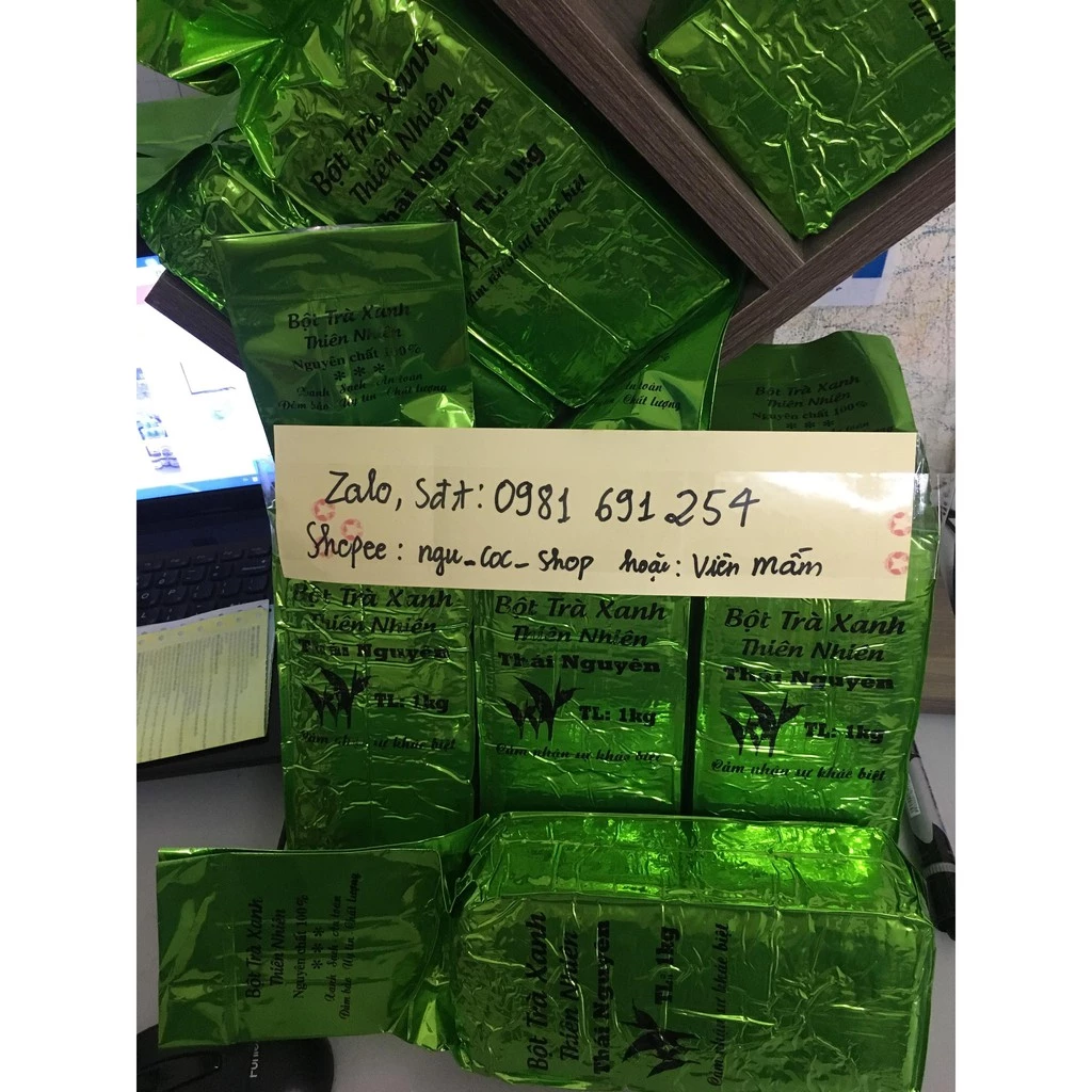 bột trà xanh thái nguyên ( đóng túi 1kg hút chân không )