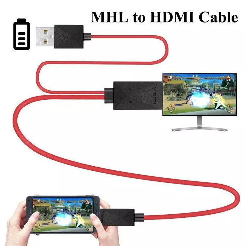 Cáp chuyển đổi từ Micro USB 11PIN sang HDMI 1080P HD TV dài 2m chuyên dụng cho Android / Samsung