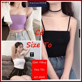 Áo Hai Dây Sợi Bún Không Mút Ôm Body Vải Mềm Trơn Co Giãn 11 Màu Freesize - Có video quay cận cảnh G13