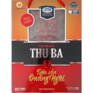 Khô Bò Thu Ba (BÒ THẬT 100%) 500g loại sợi - Ăn vặt đặc sản cay cay