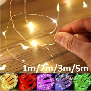 1 Dây đèn LED dài 1M 2M 3M 5M chạy pin dùng trang trí Giáng sinh