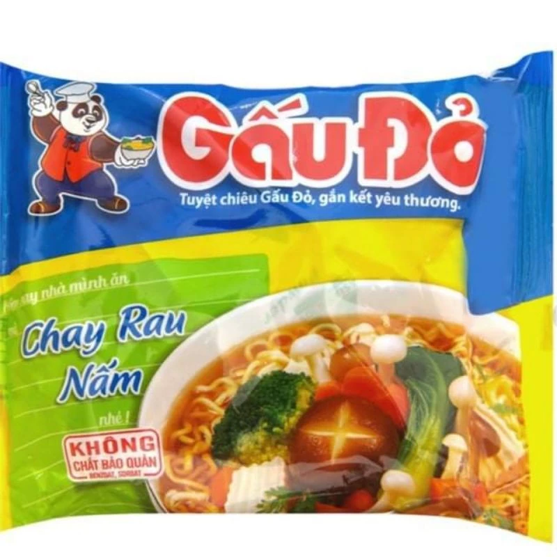 Mì Gấu Đỏ Chay Rau Nấm 65g