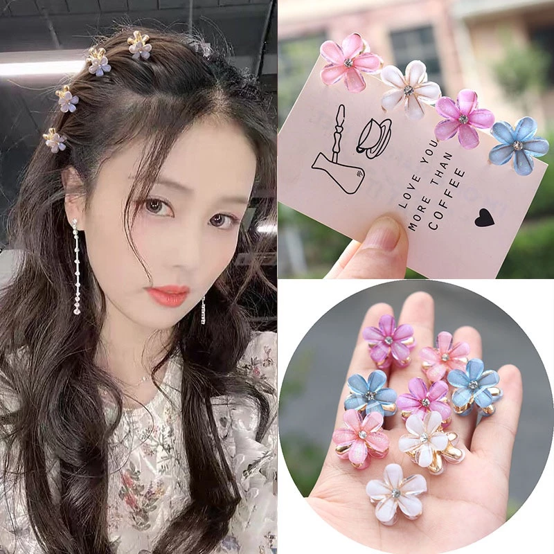 Kẹp Tóc Mái ĐÍNH CƯỜM HOA CÚC (K2) Kẹp Càng Cua Phong Cách Hàn Quốc Ngọt Ngào