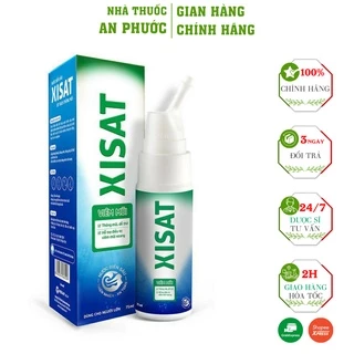 Xịt Mũi XiSAT ⚡ CAM KẾT CHẤT LƯỢNG ⚡  Làm Sạch Bụi Bẩn Ra Khỏi Mũi, Giúp Ngăn Chặn Mầm Bệnh Xâm Nhập Vào Cơ Cơ Thể