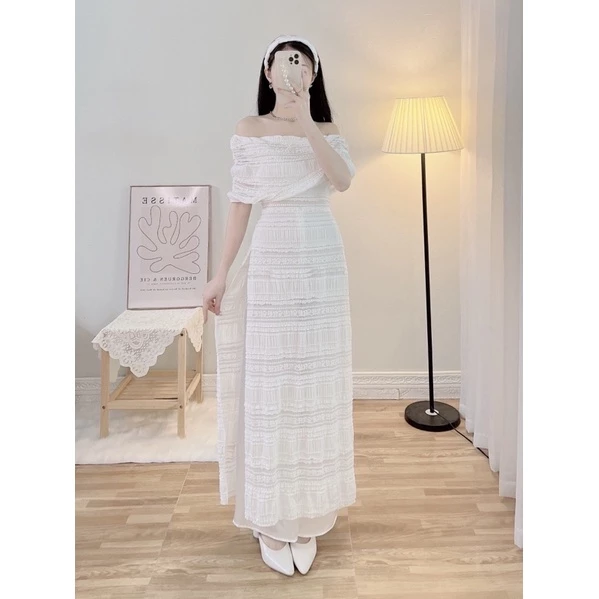 Áo dài LINSTORE Thiết Kế Thanh Lịch Nữ Tính