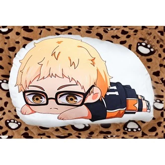 Gối ôm gối ngủ chibi in 2 mặt Tsukishima haikyuu