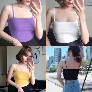 Áo 2 Dây Croptop Body Sexxy Thun Gân Co Dãn Tốt