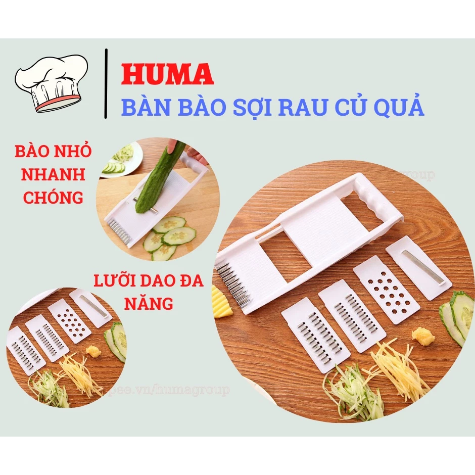 Bộ Dao Nạo, Bào Sợi Rau Củ Đa Năng – Đồ/Dụng Cụ Nạo Gọt Rau Củ Quả - Bàn Bào Sợi 5 Chi Tiết Cao Cấp