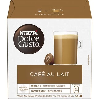 Cà phê viên nén Nescafe Dolce Gusto café au lait 160g (10g x 16 viên)