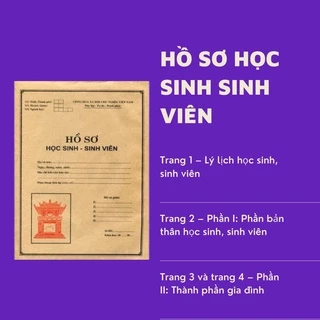 Hồ sơ học sinh , sinh viên mẫu mới chuẩn nhất